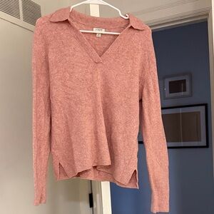 J. Crew Women's V-Neck Sweater in Soft Pink